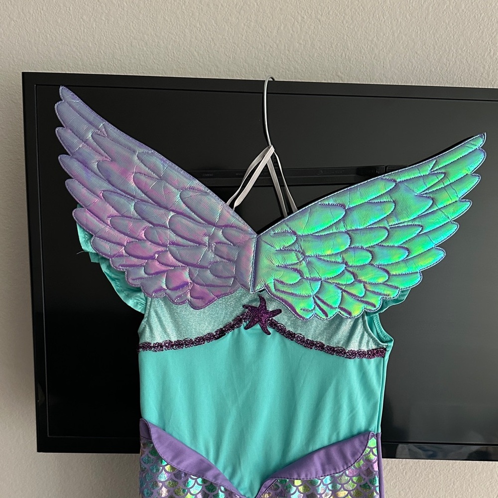 Girls' Teal and Purple Mermaid Costume Dress - Kids Halloween - Picture 6 of 8